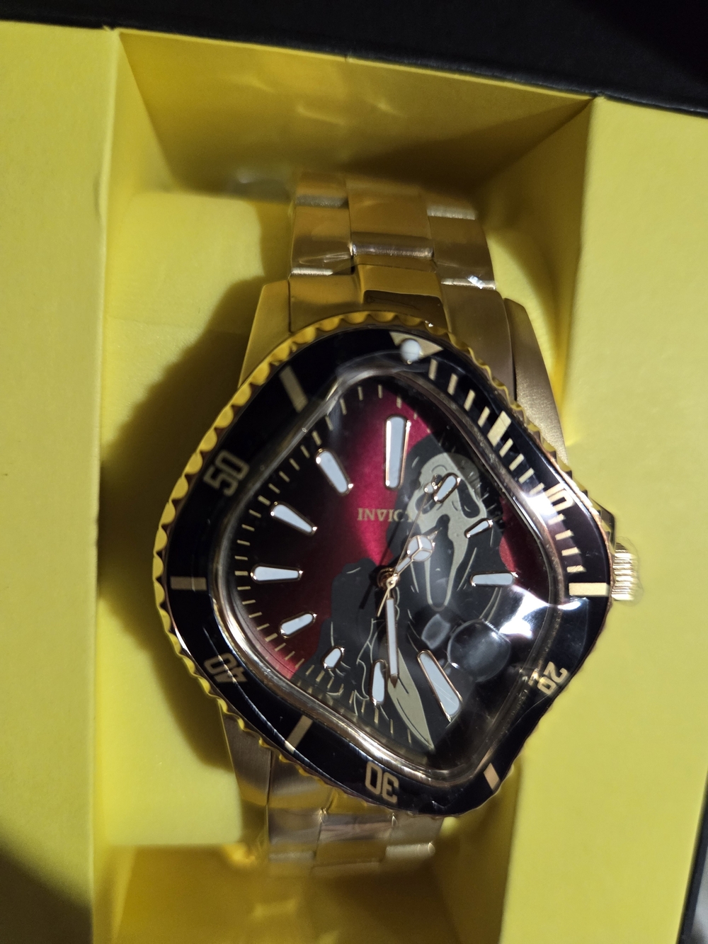 Invicta Men's Gold-Tone Watch Witj Ghost Face Design